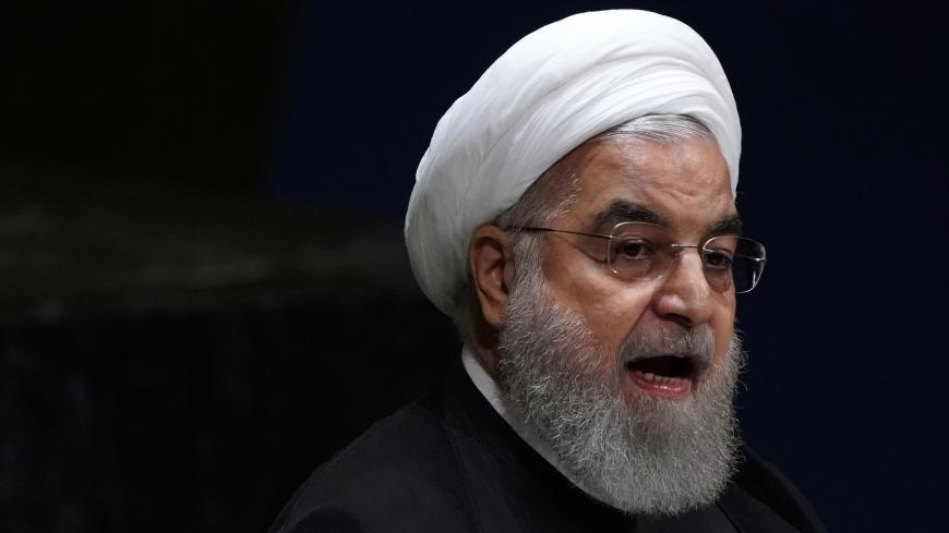 Iran's President Hassan Rouhani addresses the 74th session of the United Nations General Assembly at U.N. headquarters in New York City, New York, U.S., September 25, 2019. REUTERS/Carlo Allegri - HP1EF9P16VEFV