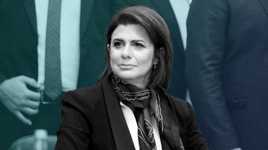 Lebanon's Interior Minister Raya al-Hassan attends a handover ceremony at the ministry in Beirut, Lebanon February 6, 2019. Picture taken February 6, 2019. REUTERS/Mohamed Azakir - RC13E9A5B8D0
