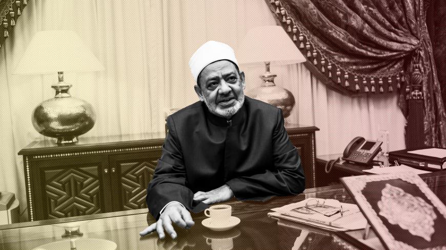 CAIRO, EGYPT - June 04: A portrait of the Grand Imam, Ahmed At-tayeb in his office on June 04, 2016 in Cairo,  Egypt. (Photo by David Degner/Getty Images)