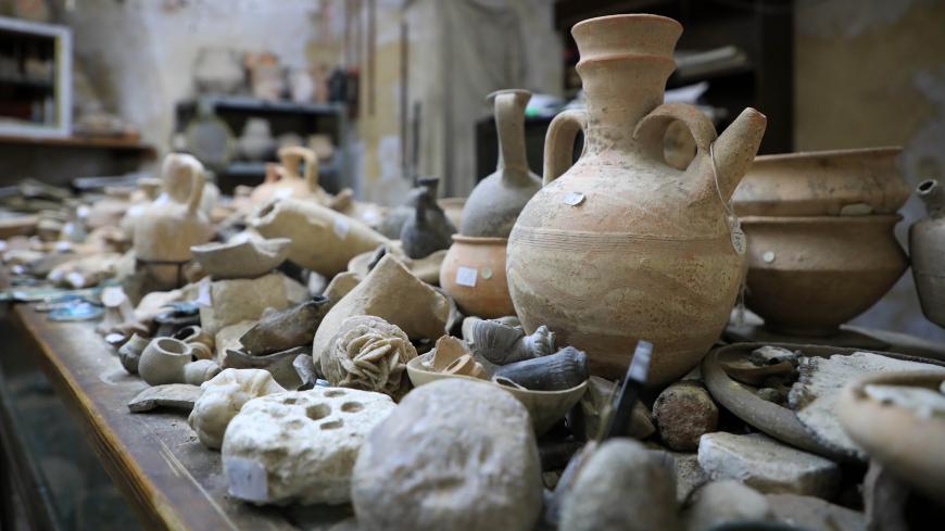 Khader Beydoun, 70 years old , a Palestinian, keeps more than 10,000 pieces of heritage in his small museum in Jerusalem. (Photo by Saeed Qaq/NurPhoto via Getty Images)