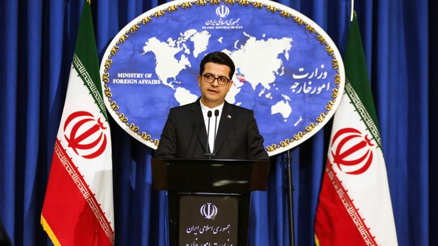 Abbas Mousavi, spokesman for Iran's Foreign Ministry, gives a press conference in the capital Tehran on May 28, 2019. (Photo by ATTA KENARE / AFP)        (Photo credit should read ATTA KENARE/AFP/Getty Images)