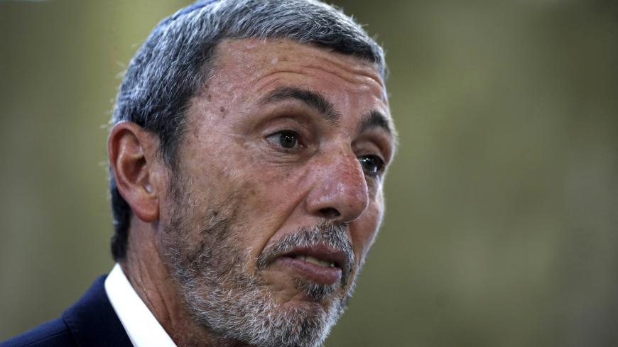 Israel's Education minister Rafi Peretz arrives to attend the weekly cabinet meeting in Jerusalem June 24, 2019. Menahem Kahana/Pool via REUTERS - RC17F0C591D0