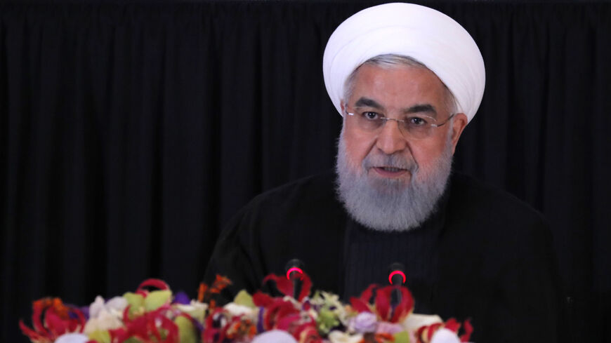 Iran's President Hassan Rouhani speaks at a news conference on the sidelines of the 73rd session of the United Nations General Assembly at U.N. headquarters in New York, U.S., September 26, 2018. REUTERS/Brendan Mcdermid - HP1EE9Q1E15GW