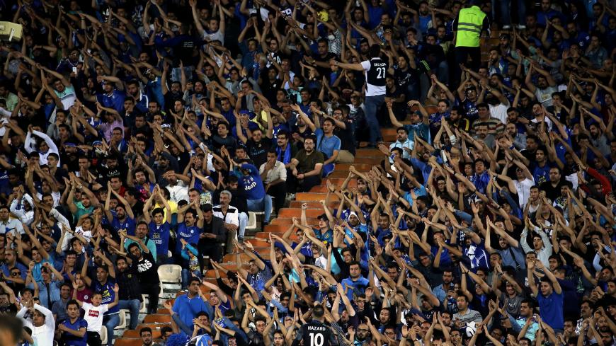 Esteghlal supporters attend the AFC Champions League group C football match between Iran's Esteghlal and Qatar's Al Duhail at the Azadi Stadium in Tehran on May 6, 2019. (Photo by ATTA KENARE / AFP)        (Photo credit should read ATTA KENARE/AFP/Getty Images)