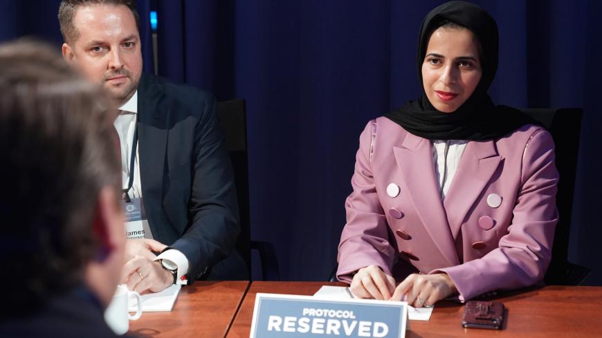 NEW YORK, NEW YORK - SEPTEMBER 24: Lolwah Rashid Al-Khater, Spokesperson of the Ministry of Foreign Affairs of the State of Qatar, speaks at the APCO backstage studio during the 2019 Concordia Annual Summit - Day 2 at Grand Hyatt New York on September 24, 2019 in New York City. (Photo by Leigh Vogel/Getty Images for Concordia Summit)
