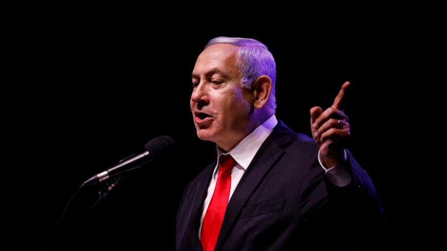 Israeli Prime Minister Benjamin Netanyahu attends an event marking 40th anniversary of the establishment of the Shomron Local Council in the Jewish settlement of Revava in the Israeli-occupied West Bank July 10, 2019. REUTERS/Amir Cohen - RC1BDEEA11C0