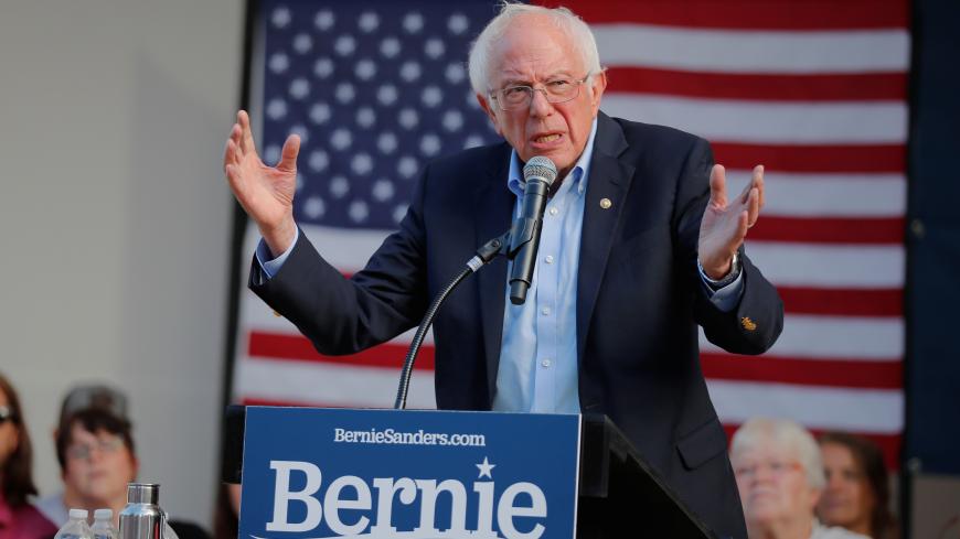 Democratic 2020 U.S. presidential candidate and U.S. Senator Bernie Sanders (I-VT) speaks at a campaign rally in Dover, New Hampshire, U.S. September 1, 2019. REUTERS/Brian Snyder - RC1771A53780