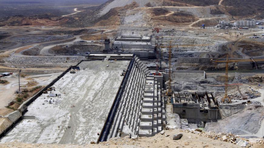 Ethiopia's Grand Renaissance Dam seen under construction during a media tour in Benishangul Gumuz Region, Guba Woreda, Ethiopia, in this March 31, 2015 file photo. REUTERS/Tiksa Negeri/Files - GF10000383863