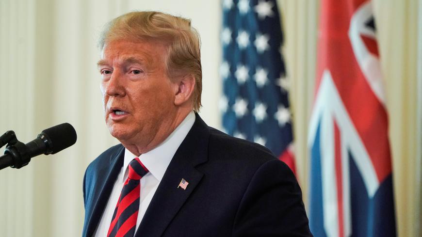 U.S. President Donald Trump addresses a joint news conference with Australia’s Prime Minister Scott Morrison in the East Room of the White House in Washington, U.S., September 20, 2019. REUTERS/Joshua Roberts - RC1C58A37C70