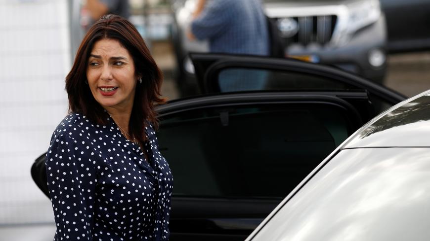 Israel's Minister of Culture and Sport, Miri Regev, leaves after speaking to members of the Israeli Ethiopian community during a ceremony marking the Ethiopian Jewish holiday of Sigd in Jerusalem November 7, 2018. REUTERS/Amir Cohen - RC1855195D30
