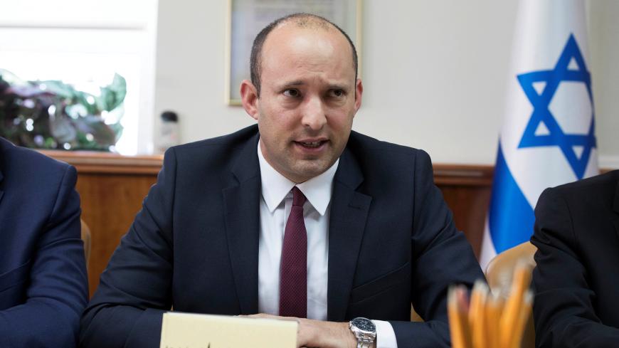 Israeli Education Minister Naftali Bennett attends the weekly cabinet meeting in Jerusalem January 27, 2019. Abir Sultan/Pool via REUTERS - RC12B7408000