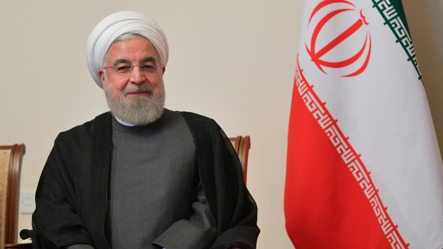 Iranian President Hassan Rouhani attends a meeting with Russian President Vladimir Putin on the sidelines of a session of the Supreme Eurasian Economic Council In Yerevan, Armenia October 1, 2019. Sputnik/Alexei Druzhinin/Kremlin via REUTERS ATTENTION EDITORS - THIS IMAGE WAS PROVIDED BY A THIRD PARTY. - RC125DBD8560