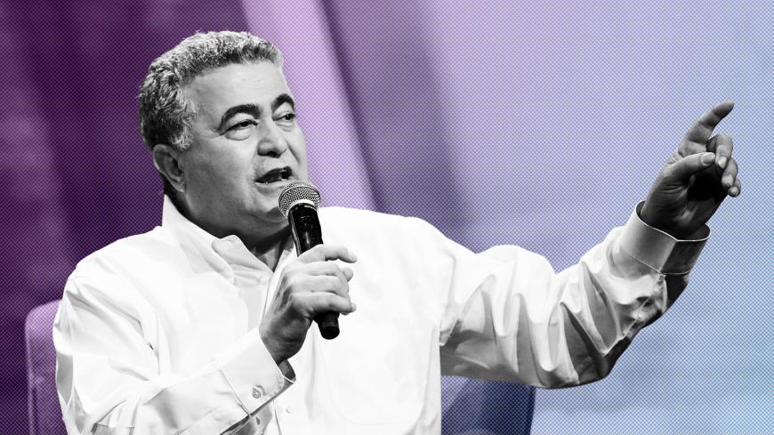 05 September 2019, Israel, Tel Aviv: Amir Peretz, leader of the Israeli Labor party, speaks at the Channel 12 News Conference in Tel Aviv. Photo: Ilia Yefimovich/dpa (Photo by Ilia Yefimovich/picture alliance via Getty Images)