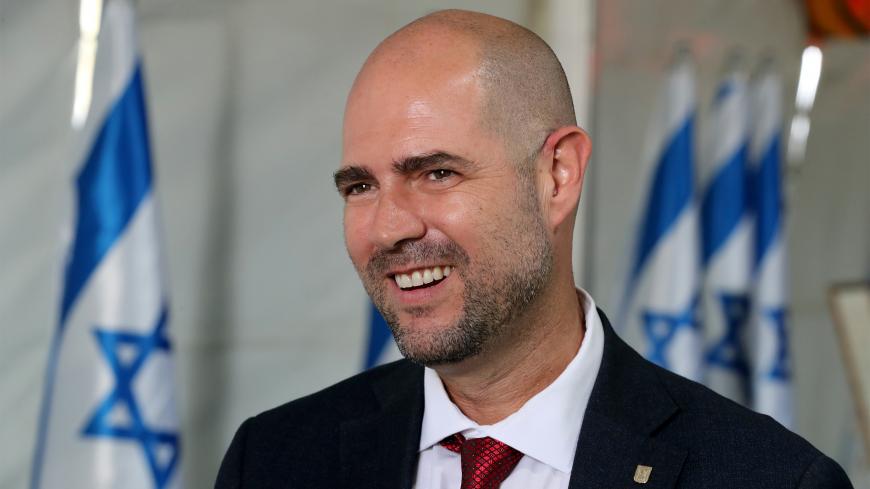 Israel justice minister, Amir Ohana attends a special cabinet meeting in the Israeli-occupied Golan Heights June 16, 2019. REUTERS/Ammar Awad - RC136839B6F0