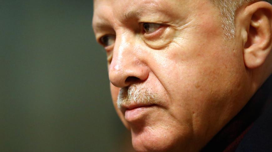 Turkey's President Recep Tayyip Erdogan leaves after the Global Refugee Forum at the United Nations in Geneva, Switzerland, December 17, 2019, REUTERS/Denis Balibouse - RC24XD926X0X