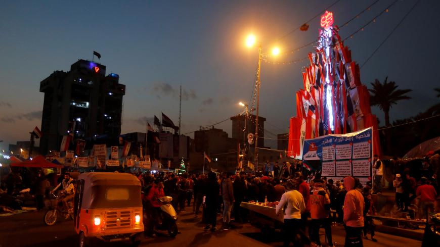 Iraqi demonstrators gather at Tahrir Square during ongoing anti-government protests in Baghdad, Iraq December 26, 2019. REUTERS/Khalid al-Mousily - RC233E9H73A5