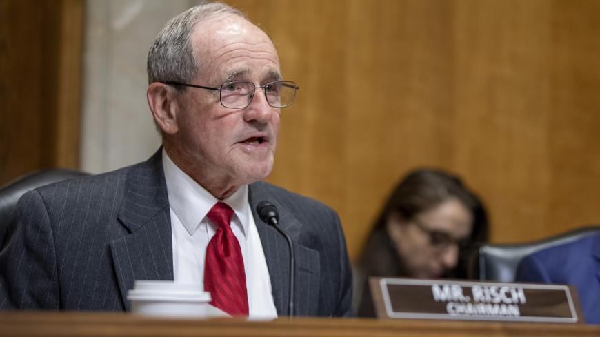 WASHINGTON, DC - OCTOBER 16: Chairman James Risch speaks  to Brian Hook State department Special Representative for Iran as he testifies during the Senate Foreign Relations Committee Holds Hearing On US-Iran Policy on October 16, 2019 in Washington, DC.  (Photo by Tasos Katopodis/Getty Images)