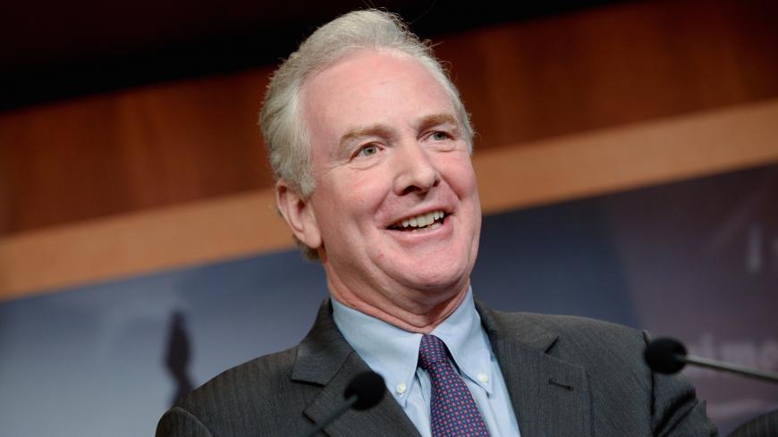 Sen. Chris Van Hollen (D-MD) announces a bipartisan agreement on Turkey sanctions during a news conference on Capitol Hill in Washington, U.S., October 17, 2019. REUTERS/Erin Scott - RC1985FF89D0