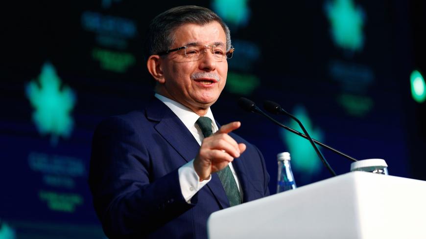 Former Turkish prime minster Ahmet Davutoglu speaks during a news conference to announce formally the establishment of his Future Party in Ankara, Turkey, December 13, 2019. REUTERS/ Alp Eren Kaya - RC29UD947Q4I