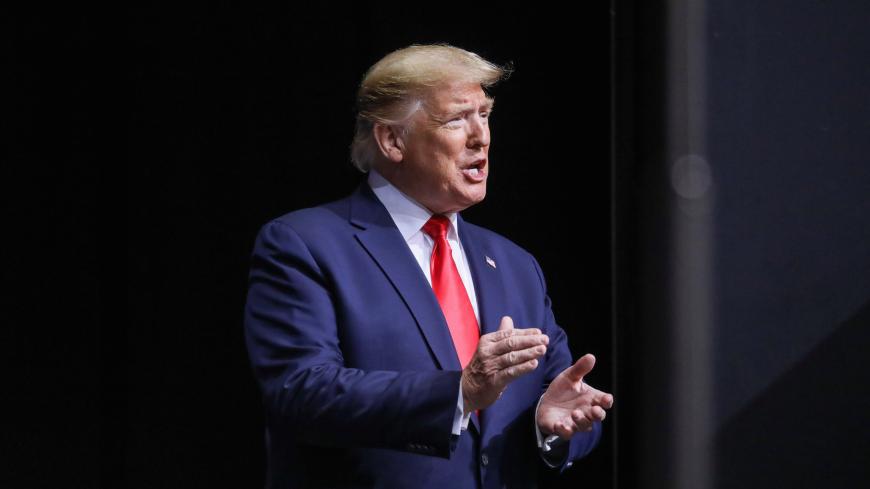 U.S. President Donald Trump arrives to speak at the North Carolina Opportunity Now Summit at Central Piedmont Community College in Charlotte, North Carolina, U.S., February 7, 2020. REUTERS/Leah Millis - RC2VVE9FH59W