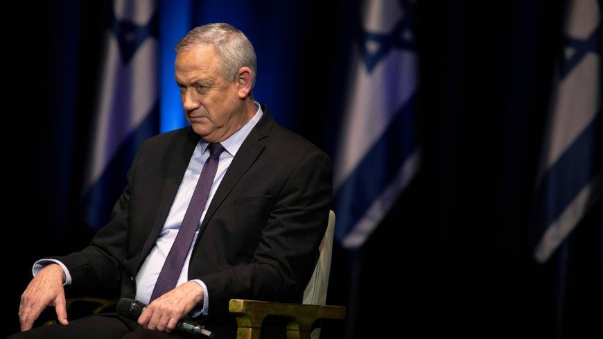 Benny Gantz, leader of Blue and White take part in a party rally, as he campaigns ahead of the upcoming elections, in Tel Aviv February 17, 2020. REUTERS/Amir Cohen - RC2M2F9S6RY5