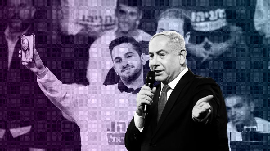 Israeli Prime Minister Benjamin Netanyahu speaks to supporters at a Likud party rally as he campaigns ahead of the upcoming elections, in Rishon Lezion near Tel Aviv, Israel February 18, 2020. REUTERS/Amir Cohen - RC273F9AL77V