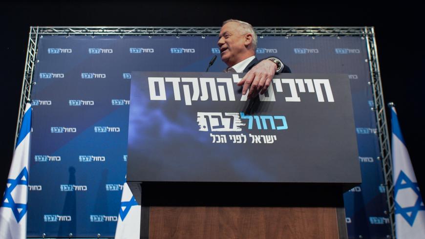 Blue and White party leader Benny Gantz seen during election campaign in Ramat Gan on February 25.
After 99 percent of votes counted, right-wing bloc led by Likud's Benjamin Netanyahu obtained 58 seats but 3 are missing to get a clear majority.
Israeli PM Netanyahu says today that Gantz is 'linking up with terrorists' supporters' alluding at possible union with Arab Alliance Joint List.
On Wednesday, March 4, 2020, in Jerusalem, Israel. (Photo by Artur Widak/NurPhoto via Getty Images)