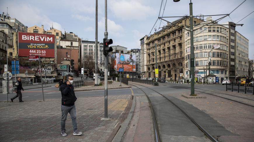 A general view of Istanbul, Turkey, on March 28, 2020 during the emergency of Coronavirus. (Photo by Onur Dogman/NurPhoto via Getty Images)