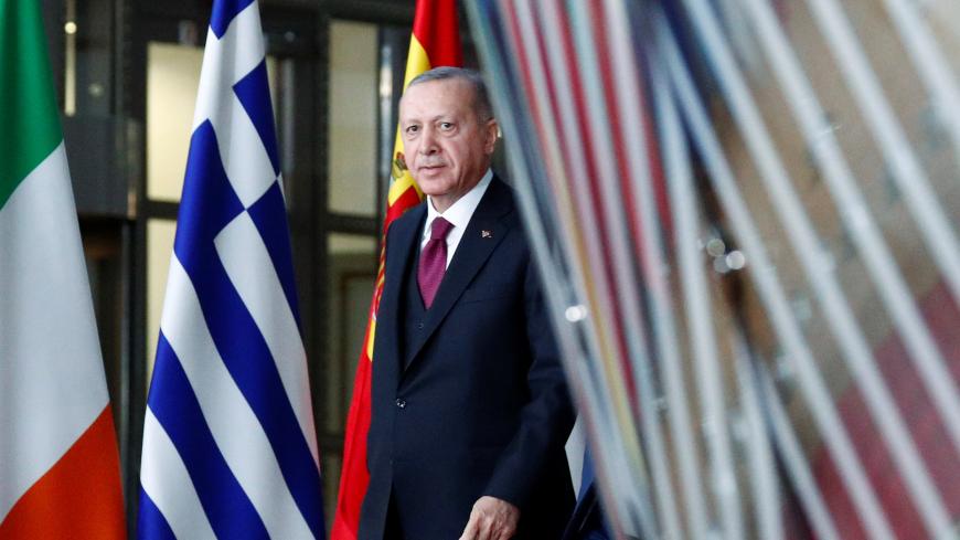 Turkish President Tayyip Erdogan arrives for a meeting with EU Council President Charles Michel in Brussels, Belgium March 9, 2020. REUTERS/Francois Lenoir - RC2HGF9IKHPP