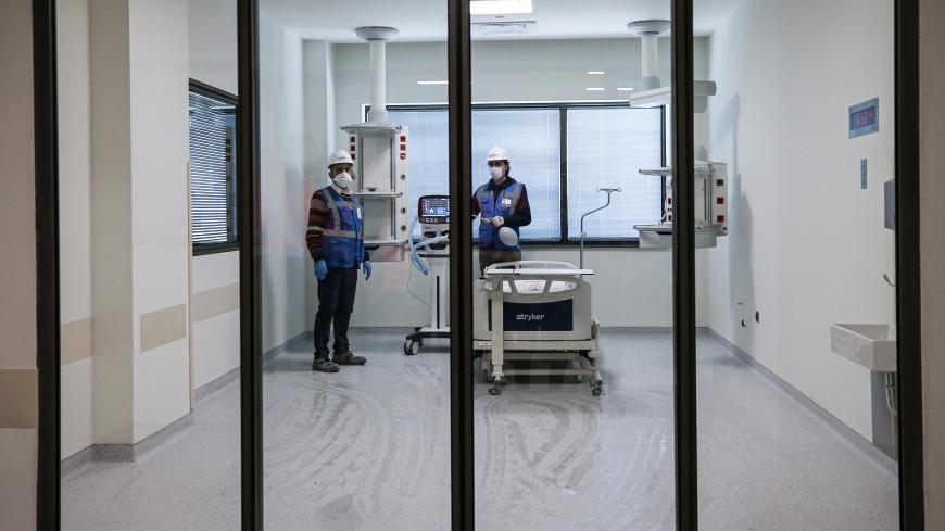 ISTANBUL, TURKEY - APRIL 04: Officials check the ventilators allocated for early treatment of coronavirus (COVID-19) at Basaksehir Hospital in Istanbul, Turkey on April 4, 2020. 155 units of Ventilators arrive in Turkey despite the restrictions on international roaming. (Photo by Elif ÃztÃ¼rk/Anadolu Agency via Getty Images)