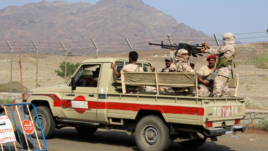 Southern Yemeni separatist security members patrol a street during a campaign to seize unlicensed motorcycles in Aden, Yemen December 10, 2019. REUTERS/Fawaz Salman - RC2CSD92XYQW