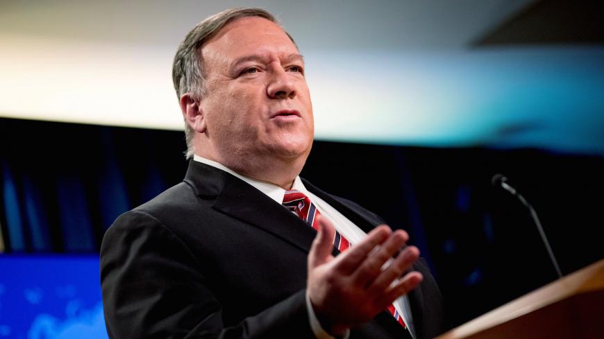 U.S. Secretary of State Mike Pompeo speaks at a news conference at the State Department, in Washington, U.S., April 29, 2020. Andrew Harnik/Pool via REUTERS - RC2FEG9796G6