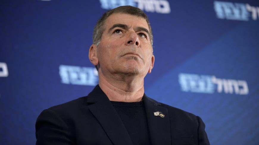 MK Gabi Ashkenazi of Blue and White party at an  election campaign event ahead of the coming Israeli elections, in Kfar Saba on Feb 12, 2020.  (Photo by Gili Yaari/NurPhoto via Getty Images)