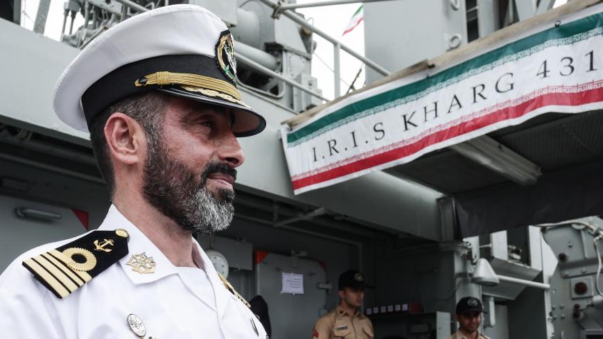 JAKARTA, INDONESIA - FEBRUARY 27: Iranian navy stand on the Kharg ship at Tanjung Priok port in Jakarta, Indonesia on February 27, 2020. The Kharg ship visit is part of 70th diplomatic relationship Islamic Republic of Iran-Republic of Indonesia. Kharg starts the journey from Abbas harbour in Iran, carries 300 Iranian navy student who will do sport activity together with the Indonesian navy during docked in Jakarta 25-28 February. (Photo by Anton Raharjo/Anadolu Agency via Getty Images)