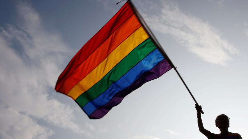 Gay rights activist Chi Chia-wei waves a rainbow flag during a rally to support the upcoming same-sex marriage referendum, in Taipei, Taiwan November 18, 2018. REUTERS/Tyrone Siu - RC1650EE2B70