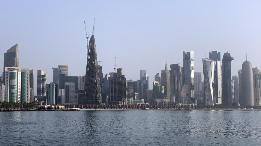 Sep 26, 2019; Doha, Qatar; General overall view of the Doha downtown city center skyline and cityscape and the Doha Bay. Doha is the site of the 2019 IAAF World Athletics Championships and the 2022 FIFA World Cup. Mandatory Credit: Kirby Lee-USA TODAY Sports - 13417265