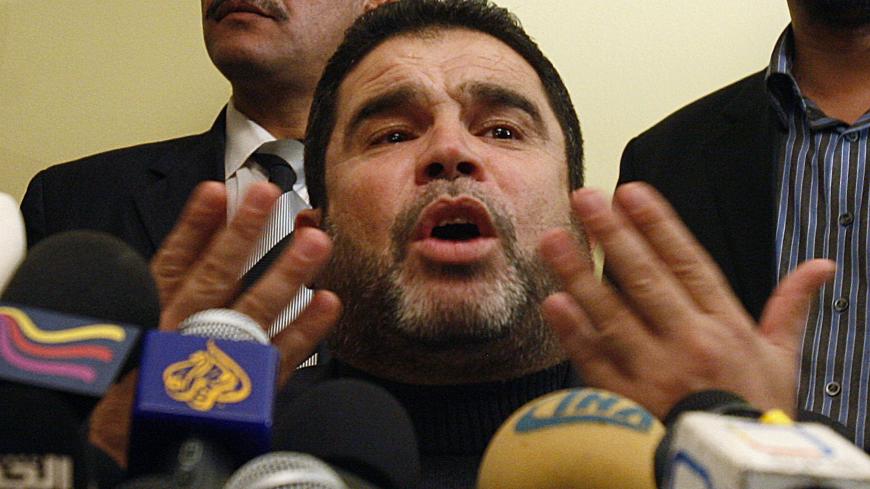 Hamas official Salah al-Bardawil talks during a news conference in Cairo January 14, 2009. The Palestinian movement Hamas said on Wednesday it had given Egypt its views on an Egyptian ceasefire plan for Gaza and that it was now up to Cairo to present those views to Israel. REUTERS/Asmaa Waguih   (EGYPT) - GM1E51F09GI01