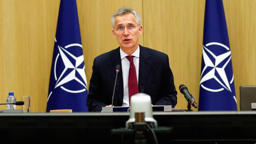 NATO Secretary-General Jens Stoltenberg speaks as he chairs a NATO defence ministers meeting via teleconference at the Alliance headquarters in Brussels, Belgium June 17, 2020. REUTERS/Francois Lenoir/Pool - RC21BH9U8RBP