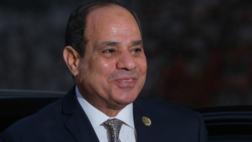 BERLIN, GERMANY - NOVEMBER 19: Abdel Fattah El-Sisi, President of Egypt, arrives for the Compact with Africa summit at the Chancellery on November 19, 2019 in Berlin, Germany. The summit, hosted by the German government, brings together leaders from 12 African nations and seeks to further the groundwork for increased private investment in those countries. (Photo by Sean Gallup/Getty Images)