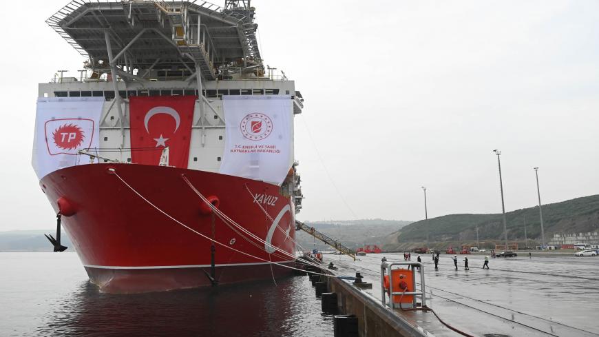 A picture taken at the port of Dilovasi, outside Istanbul, on June 20, 2019 shows the drilling ship 'Yavuz' scheduled to search for oil and gas off Cyprus. - Turkey is set to send a new ship on June 20 to search for oil and gas off Cyprus, in a move expected to escalate tensions after the EU called on Ankara to stop its "illegal drilling activities". The region near the divided island is believed have rich natural gas deposits, triggering a race between Turkey and the internationally recognised Cyprus, whic