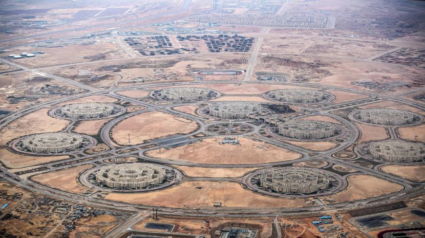 TOPSHOT - This picture taken on March 13, 2020 shows an aerial view of ongoing construction development at Egypt's "New Administrative Capital" megaproject, some 45 kilometres east of Cairo. (Photo by Khaled DESOUKI / AFP) (Photo by KHALED DESOUKI/AFP via Getty Images)