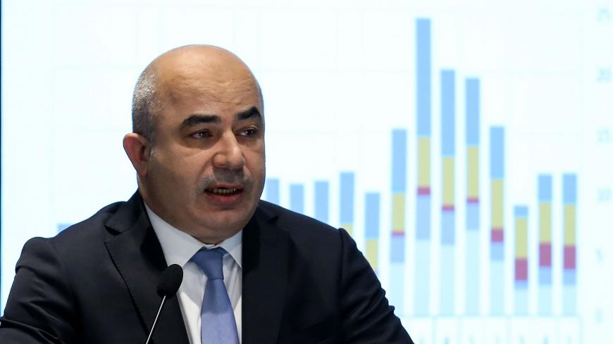 Turkish Central Bank Governor Murat Uysal speaks at the "Briefing on 2020-3 Inflation Report" meeting in Ankara, Turkey on July 29, 2020. (Photo by Adem ALTAN / AFP) (Photo by ADEM ALTAN/AFP via Getty Images)