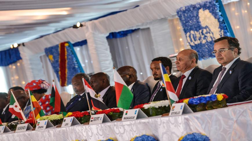 Delegates of the 19 countries members of the Common Market for Eastern and Southern Africa (COMESA) attend the summit on February 26, 2014, in Kinshasa. The delegations will work on the theme : "Strengthen the inter-Comesa trade through the development of small and medium enterprises". AFP PHOTO  Junior D. Kannah        (Photo credit should read Junior D. Kannah/AFP via Getty Images)