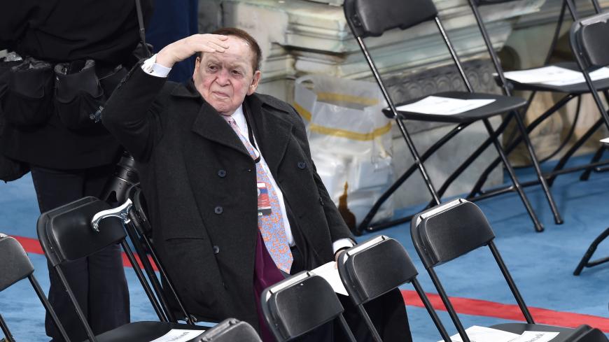 Sheldon Adelson is seated prior to the inauguartion of President-elect Donald Trump at the US Capitol January 20, 2017 in Washington, DC.  / AFP / Paul J. Richards        (Photo credit should read PAUL J. RICHARDS/AFP via Getty Images)