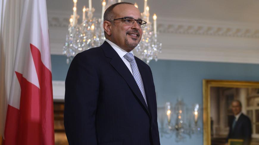 Bahraini Crown Prince, Salman bin Hamad Al-Khalifa, looks on next to US Secretary of State Mike Pompeo (unseen) during a meeting at the US Department of State in Washington, DC  on September 17, 2019. (Photo by Andrew CABALLERO-REYNOLDS / AFP)        (Photo credit should read ANDREW CABALLERO-REYNOLDS/AFP via Getty Images)