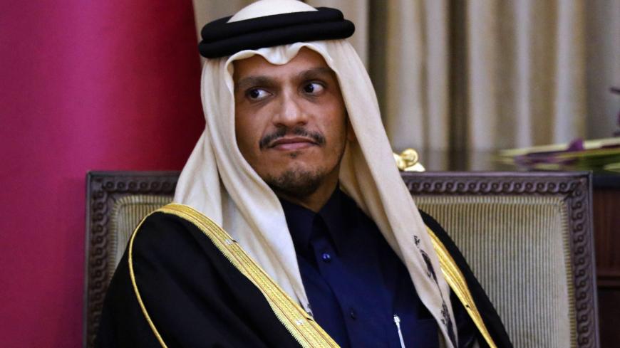 Qatari Deputy Prime Minister and Minister of Foreign Affairs Sheikh Mohammed bin Abdulrahman al-Thani meets with Prime Minister of the Iraqi Kurdish Regional Government (IKRG) in Arbil, capital of Iraq's autonomous Kurdish region, on January 15, 2020. (Photo by SAFIN HAMED / AFP) (Photo by SAFIN HAMED/AFP via Getty Images)