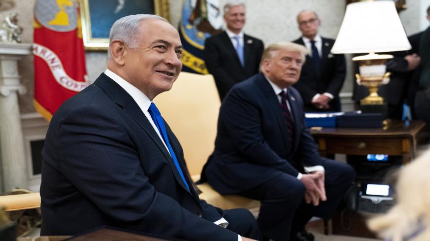 WASHINGTON, DC - SEPTEMBER 15: U.S. President Donald Trump and Prime Minister of Israel Benjamin Netanyahu participate in a meeting in the Oval Office of the White House on September 15, 2020 in Washington, DC. Netanyahu is in Washington to participate in the signing ceremony of the Abraham Accords.  (Photo by Doug Mills/Pool/Getty Images)