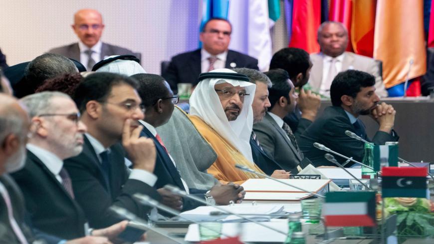 Oil ministers attend the 176th meeting of the Organization of the Petroleum Exporting Countries (OPEC) conference and the 6th meeting of the OPEC and non-OPEC countries on July 1, 2019 in Vienna, Austria. (Photo by JOE KLAMAR / AFP) (Photo credit should read JOE KLAMAR/AFP via Getty Images)
