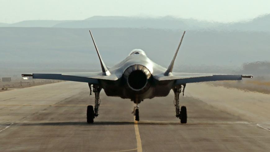 An Israeli F35 I takes part in the "Blue Flag" multinational air defence exercise at the Ovda air force base, north of the Israeli city of Eilat, on November 11, 2019. (Photo by JACK GUEZ / AFP) (Photo by JACK GUEZ/AFP via Getty Images)