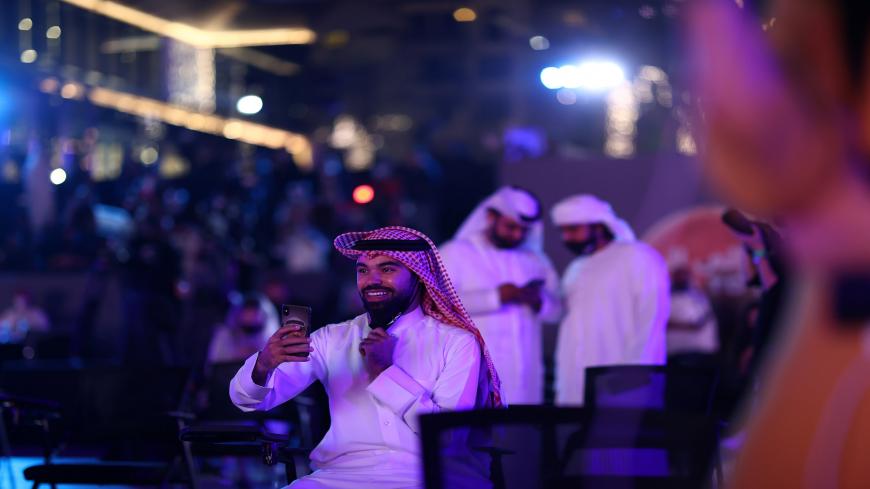 DUBAI, UNITED ARAB EMIRATES - FEBRUARY 09: A man reacts as Hope Probe enters the orbit of Mars at Burj Park on February 09, 2021 in Dubai, United Arab Emirates. If successful, the UAE's space program would be the fifth to reach the Martian orbit, after the US, Russia, the EU, and India. (Photo by Francois Nel/Getty Images)